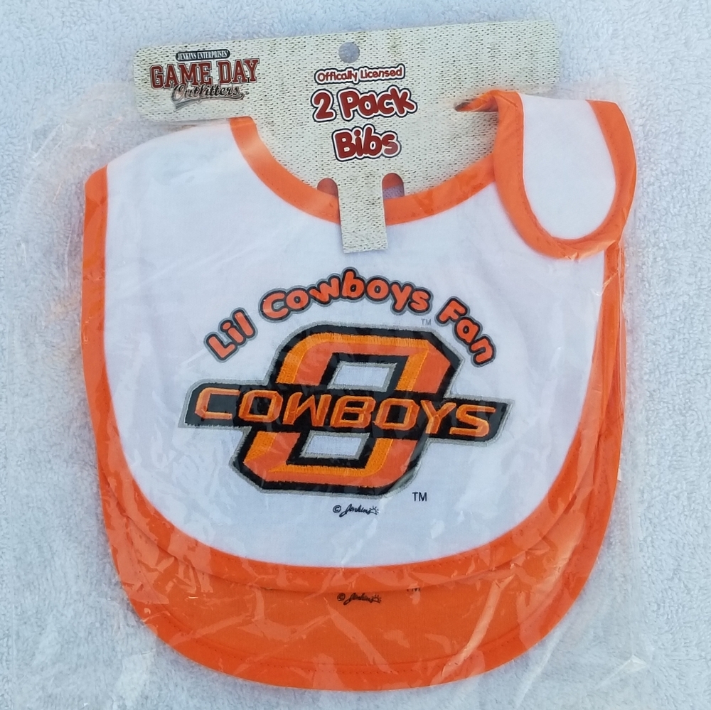 Oklahoma State baby bibs
